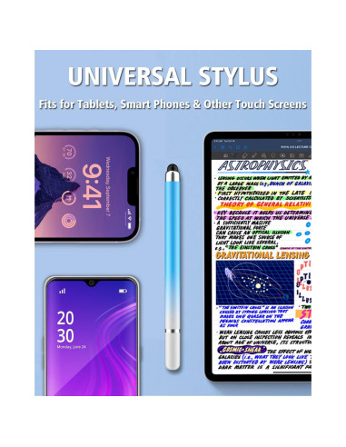 Lápices Stylus Universales 2 en 1 AmberVec - Paquete de 5 Colores