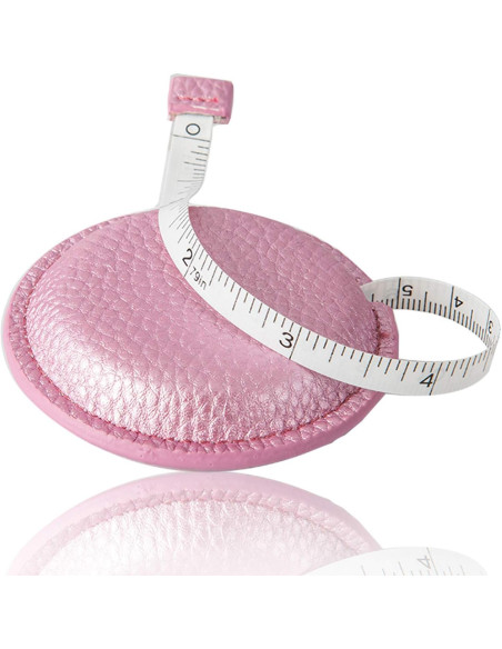 Cinta Métrica Retráctil Z 2 Metros Doble Cara Rosa Brillante