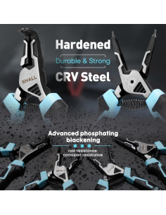 Juego de Pinzas para Anillos Snap SHALL 4 Piezas 17.78 cm 2