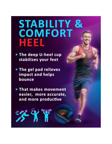 Plantillas Deportivas CRUVHEAL con Amortiguación - Talla S