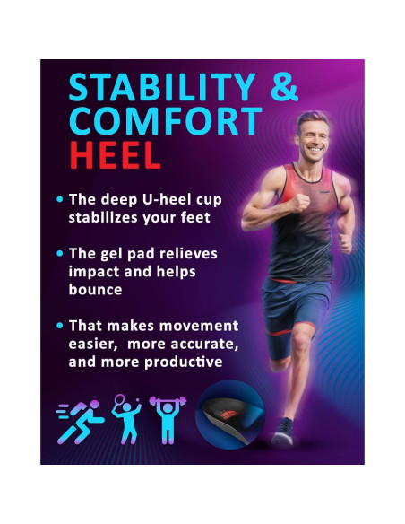 Plantillas Deportivas CRUVHEAL con Amortiguación - Talla S