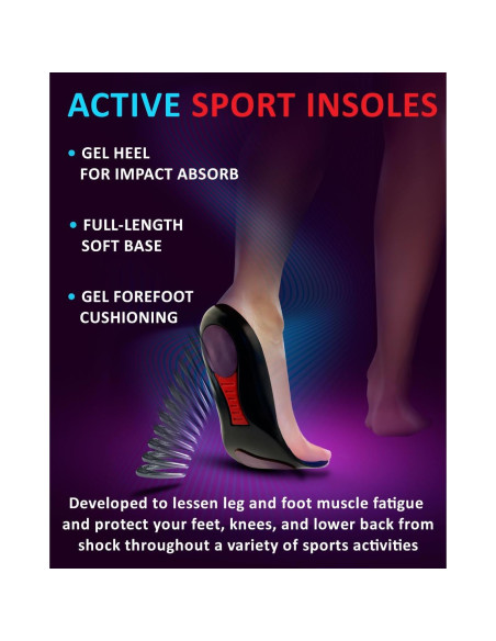 Plantillas Deportivas CRUVHEAL con Amortiguación - Talla S