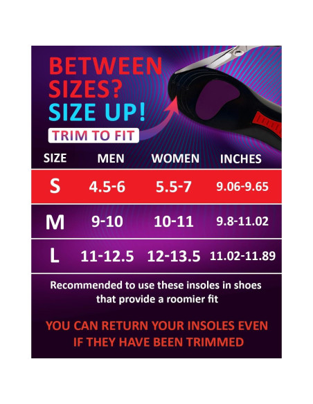 Plantillas Deportivas CRUVHEAL con Amortiguación - Talla S