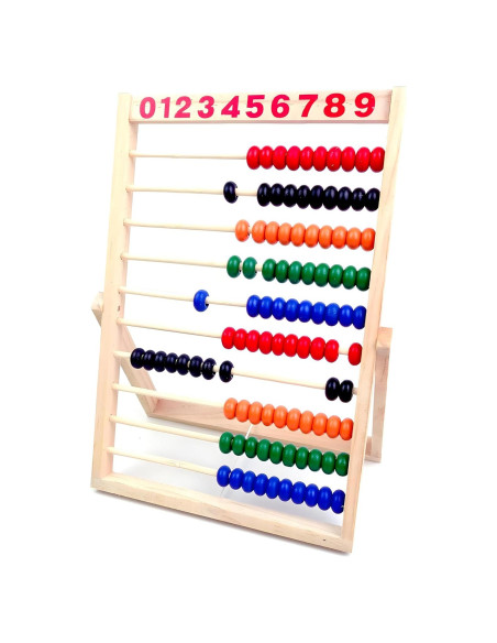 Ábaco de Madera MAGIKON para Aprender Matemáticas 10 Filas