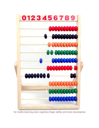 Ábaco de Madera MAGIKON para Aprender Matemáticas 10 Filas