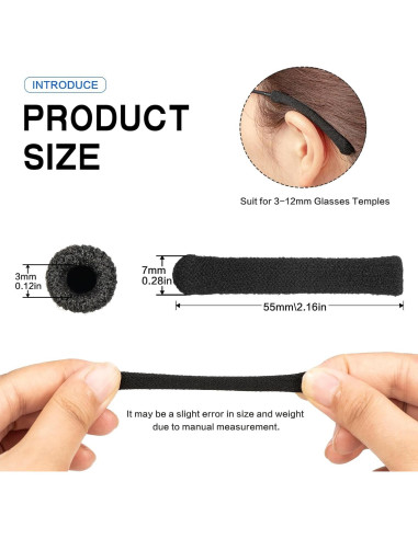 Cojines para Orejas de Gafas KECHIO Ajustables 57-100mm Rosa