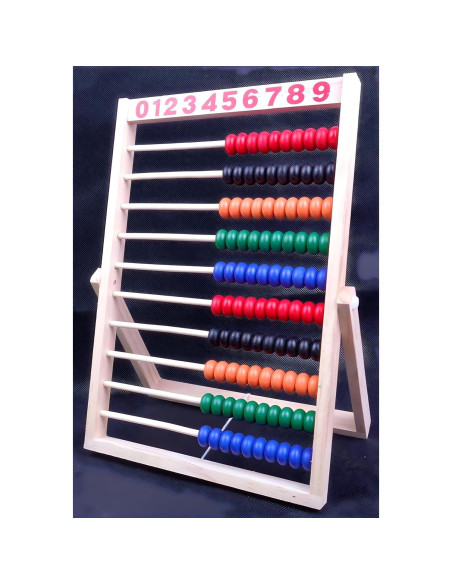 Ábaco de Madera MAGIKON para Aprender Matemáticas 10 Filas
