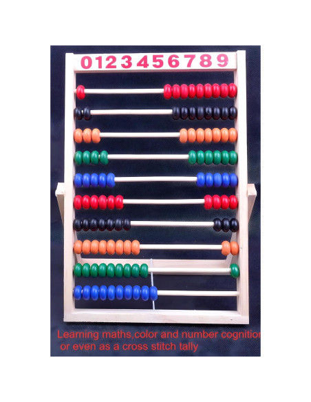 Ábaco de Madera MAGIKON para Aprender Matemáticas 10 Filas