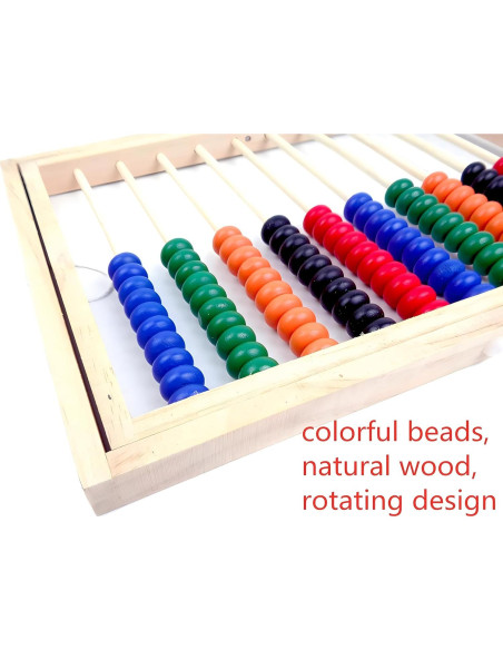 Ábaco de Madera MAGIKON para Aprender Matemáticas 10 Filas