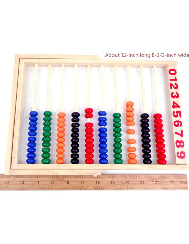 Ábaco de Madera MAGIKON para Aprender Matemáticas 10 Filas