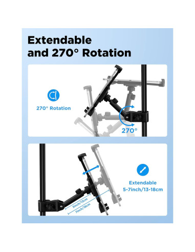 Soporte de Tablet LZSIG LMiS1 Ajustable para Micrófono