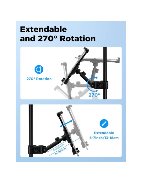 Soporte de Tablet LZSIG LMiS1 Ajustable para Micrófono
