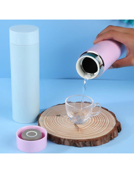 Botella de Agua 500 ml Acero Inoxidable nvseonsi Negra Aislada