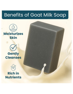 Jabón de Carbón Activado con Leche de Cabra 142g - Natural Premium 2
