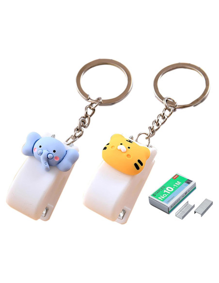 Mini Grapadoras de Escritorio YIKANGHENG Tigre y Elefante 2 Pcs