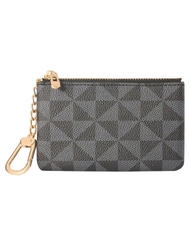 Monedero de Cuero Sintético FOUSIVOU Negro 12.4x7.9cm