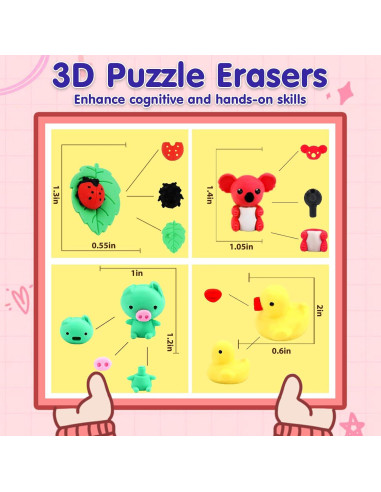 34 Borradores de Animales URSKYTOUS 3D para Niños