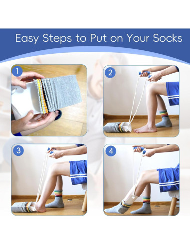 Ayudante para Ponerse Calcetines Yitobecka Blanco - Sin Agacharse