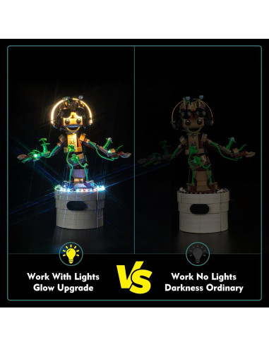 Kit de Luz LED LocoLee para LEGO 76297 Groot Bailarín