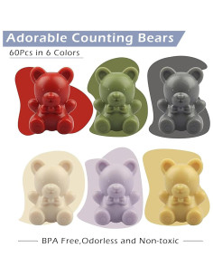 Conjunto de 60 Osos Contadores Zalmoxe para Niños 3+ Años 2