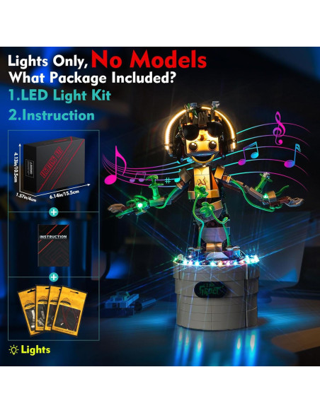 Kit de Luz LED LocoLee para LEGO 76297 Groot Bailarín