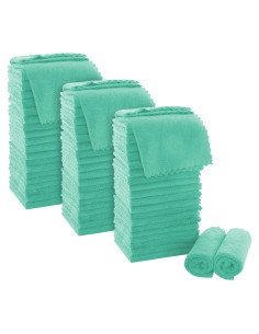 Juego de Toallas de Mano MOONQUEEN 72 Unidades 30x30 cm Verde Aqua