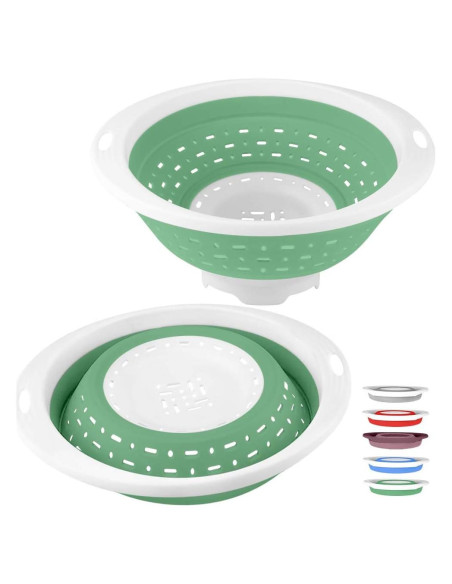 Colador Plegable QiMH 5 Cuartos Verde Hierba Libre BPA