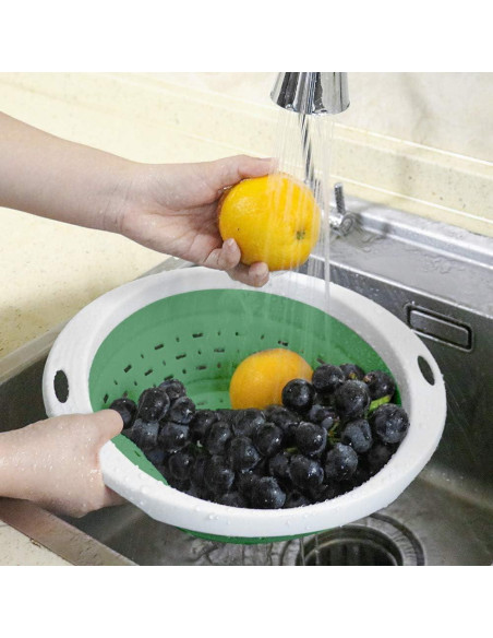 Colador Plegable QiMH 5 Cuartos Verde Hierba Libre BPA