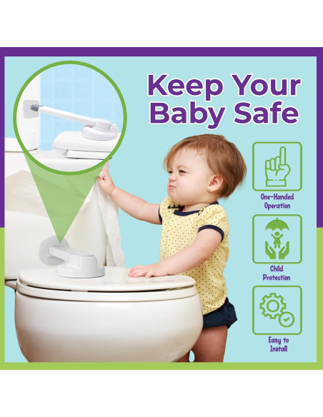 Cerradura de Seguridad para Inodoro Mars Baby - Fácil Instalación