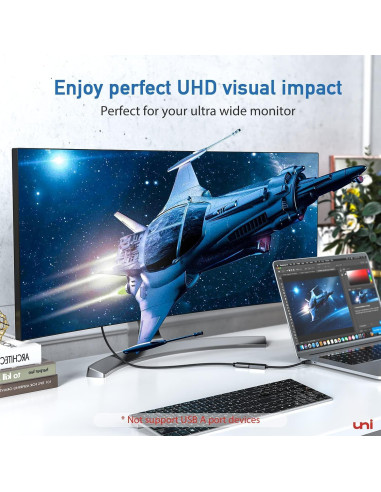 Adaptador USB C a HDMI 4K uni - Compatible con MacBook y más