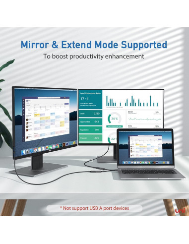 Adaptador USB C a HDMI 4K uni - Compatible con MacBook y más