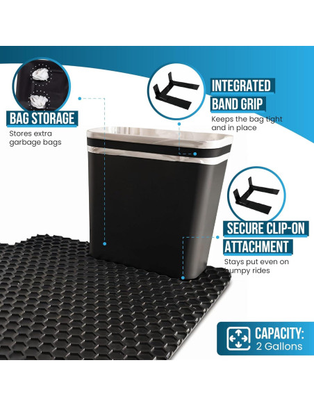 Basurero de Coche Carbage Can CBC001B Negro 25.4x12.7 cm