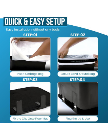 Basurero de Coche Carbage Can CBC001B Negro 25.4x12.7 cm