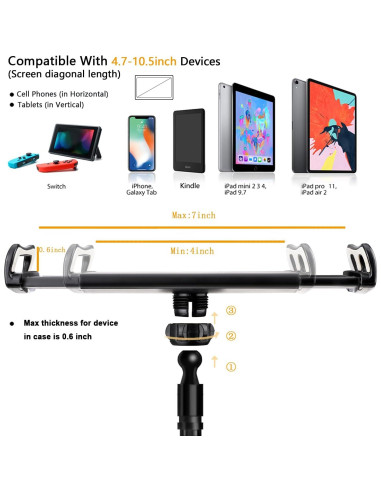 Soporte para Tablet SRMATE Flexible 83.82 cm Ajustable