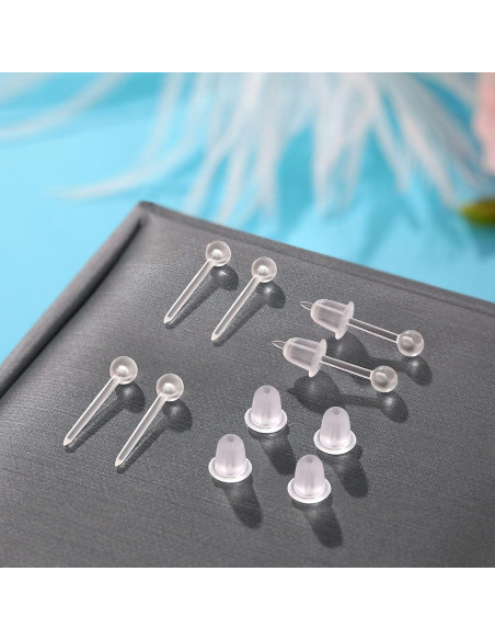 Pendientes de Silicona Hipoalergénicos Formulen 200 Pcs Transparentes Pendientes de Silicona Hipoalergénicos Formulen 200 Pcs Transparentes