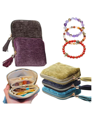 Estuche de Joyería de Viaje CHIMORY Verde Aguacate Compacto