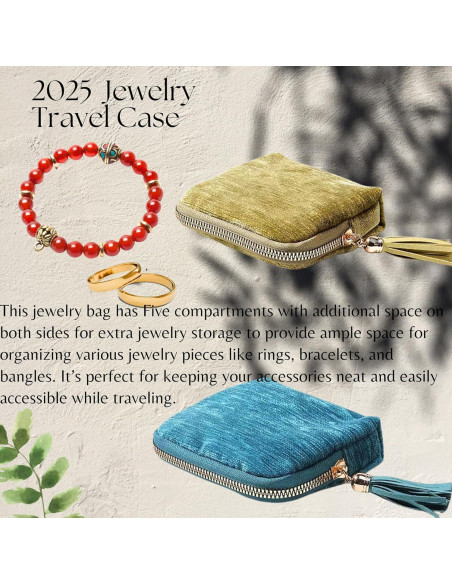 Estuche de Joyería de Viaje CHIMORY Verde Aguacate Compacto