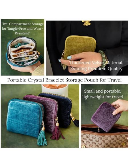 Estuche de Joyería de Viaje CHIMORY Verde Aguacate Compacto