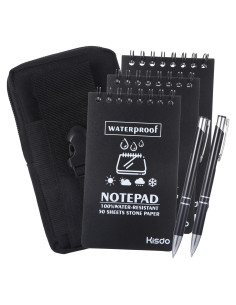Set de Cuadernos Impermeables Hoohnnaa 6 Piezas con Bolígrafos