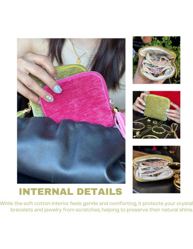 Estuche de Joyería de Viaje CHIMORY Verde Aguacate Compacto