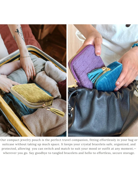 Estuche de Joyería de Viaje CHIMORY Verde Aguacate Compacto