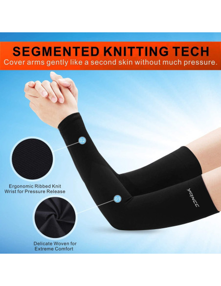 Mangas para Brazos YQXCC UV Fría UPF 50 Unisex 4 Pares