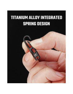 Tirador de Cremallera de Titanio KeyUnity KA54 - Reparación Universal (2 Piezas) 2