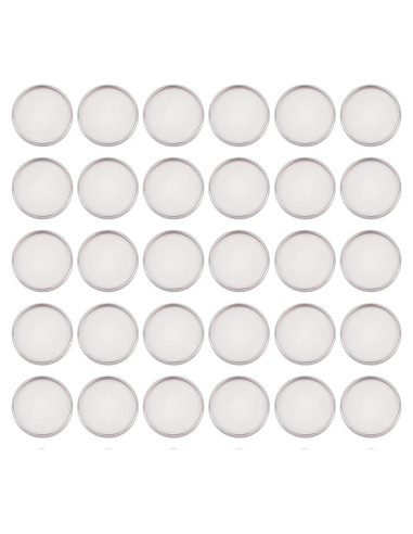 Bandejas de Cabochón Redondas Planas 100pcs UNICRAFTALE 20mm