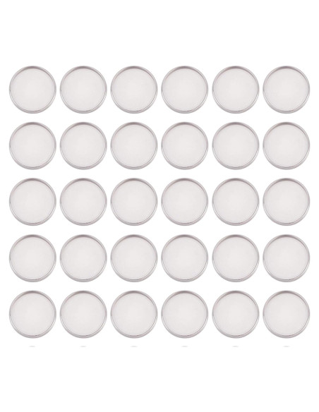 Bandejas de Cabochón Redondas Planas 100pcs UNICRAFTALE 20mm