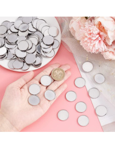 Bandejas de Cabochón Redondas Planas 100pcs UNICRAFTALE 20mm 2