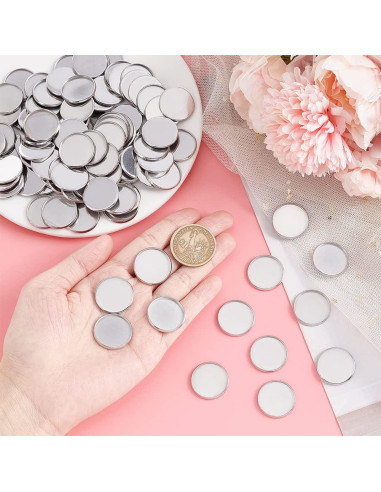 Bandejas de Cabochón Redondas Planas 100pcs UNICRAFTALE 20mm