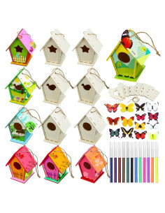 Kit de Manualidades para Aves de Madera Outus - 12 Piezas DIY