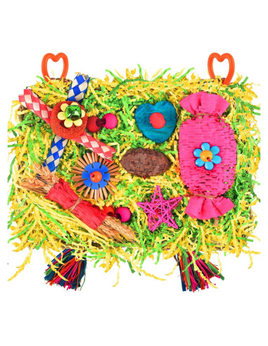 Juguete para Aves KATUMO Alfombrilla Grande con Juguetes Colgantes