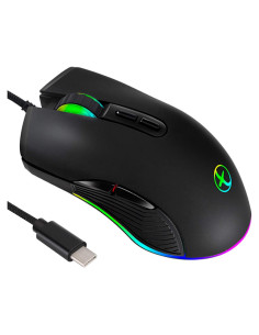 Ratón USB C IULONEE Ergonómico 3200 DPI RGB Negro